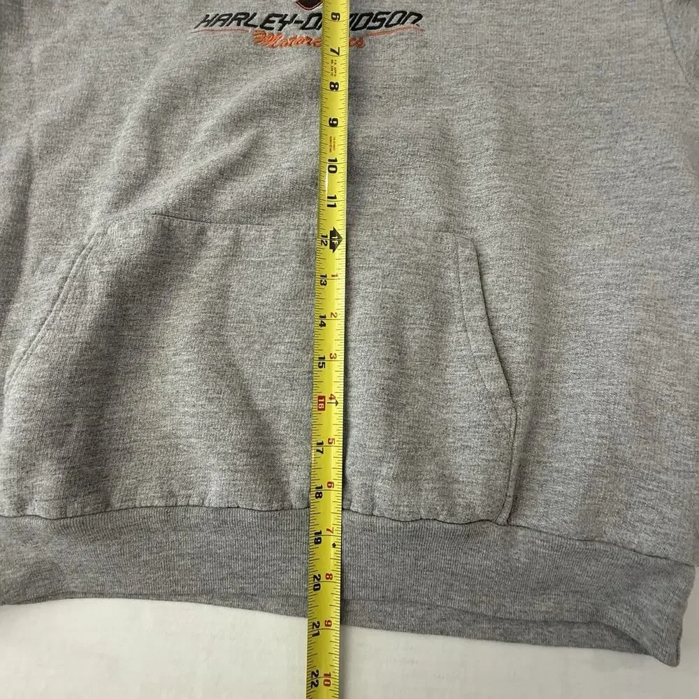 Harley-Davidson Gray Pullover Hoodie Signature Perrysburg Ohio Embroidered